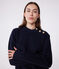 Pull marin femme en coton uni bleu SMOKING