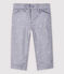 Pantalon en twill en brodé bébé garçon gris CONCRETE
