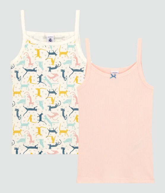 Lot de 2 chemises à bretelles petite fille en coton et lyocell variante 1
