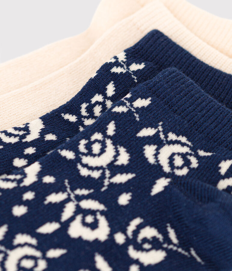 2 paires de chaussettes en coton fleurs enfant variante 1