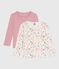 Lot de tee-shirts enfant en coton manches longues imprimé fleurs variante 1