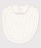Bavoir bébé en coton biologique blanc MARSHMALLOW/gris GRIS