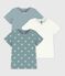 Lot de tee-shirts enfant en coton manches courtes imprimé cœurs variante 1