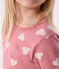 Pyjama en coton imprimé motif cœur enfant rose ROSEWOOD/ MARSHMALLOW