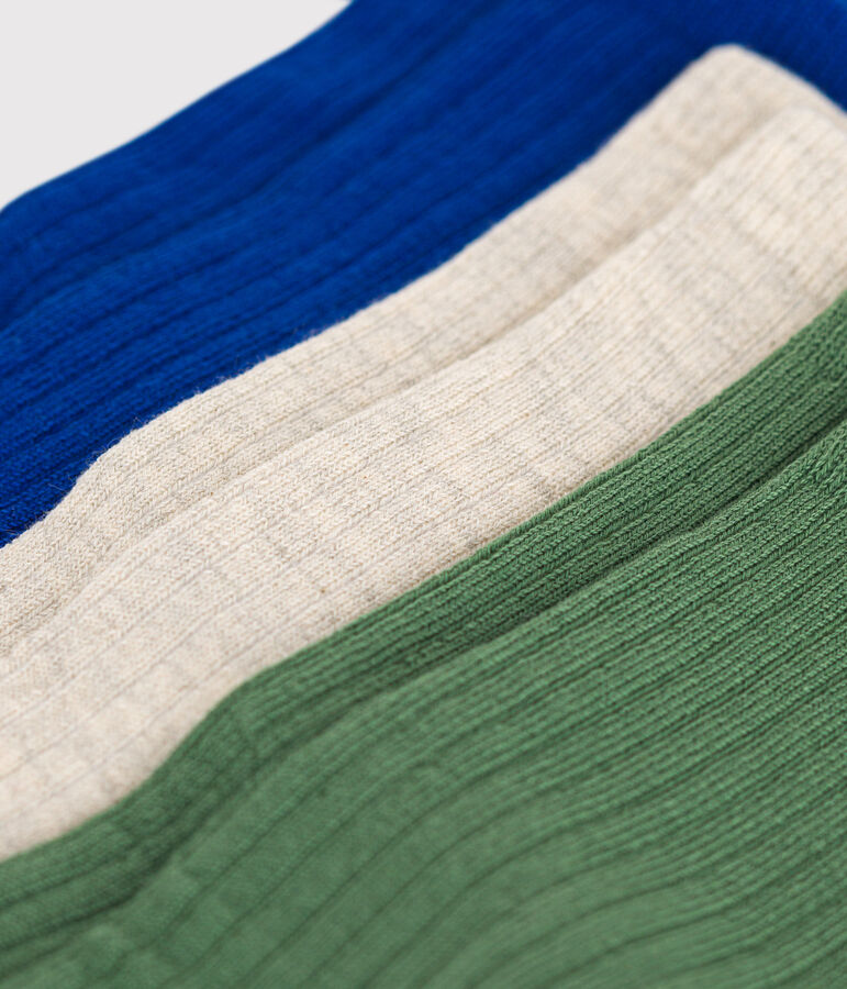 3 paires de chaussettes en coton unies enfant variante 1