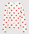 Cache-cœur en coton BIO Femme blanc MARSHMALLOW/rouge TERKUIT