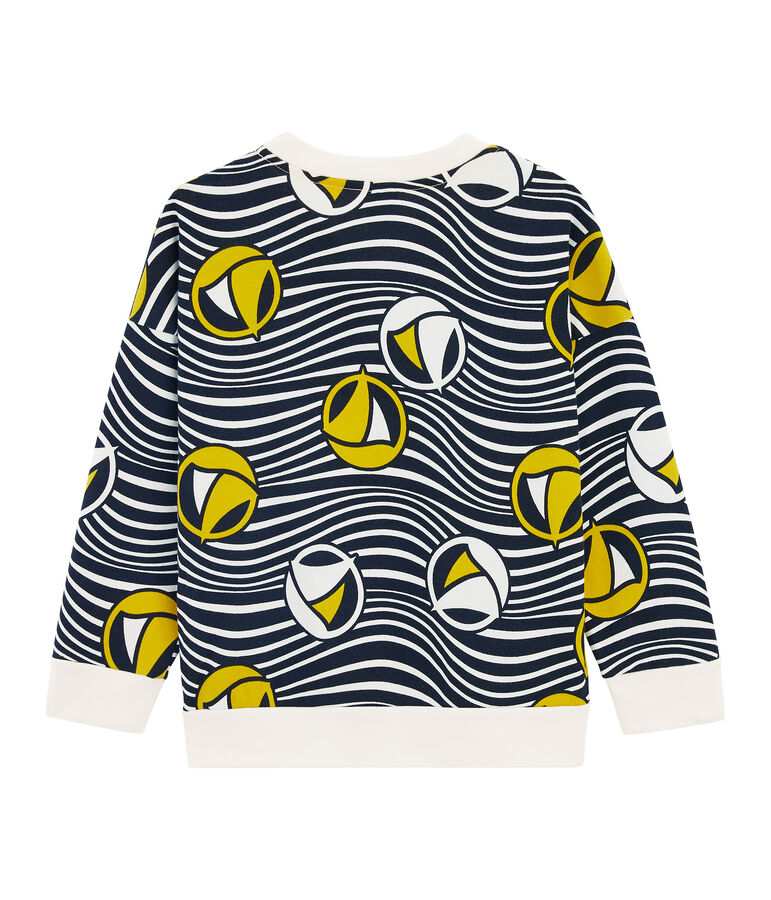 Sweat shirt enfant gar&ccedil;on blanc/multicouleur