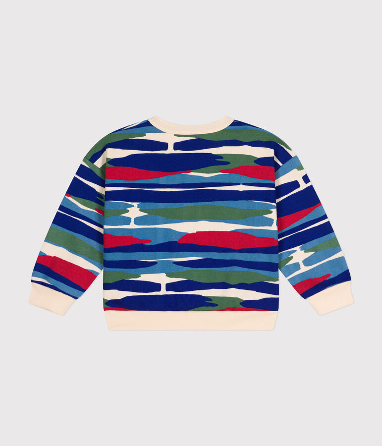 Sweatshirt en molleton enfant gar&ccedil;on rouge AVALANCHE/ AURORA