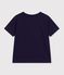 Tee-shirt enfant manches courtes imprim&eacute; bleu marine