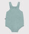 Barboteuse bébé en tricot à point fantaisie à bretelles vert PAUL