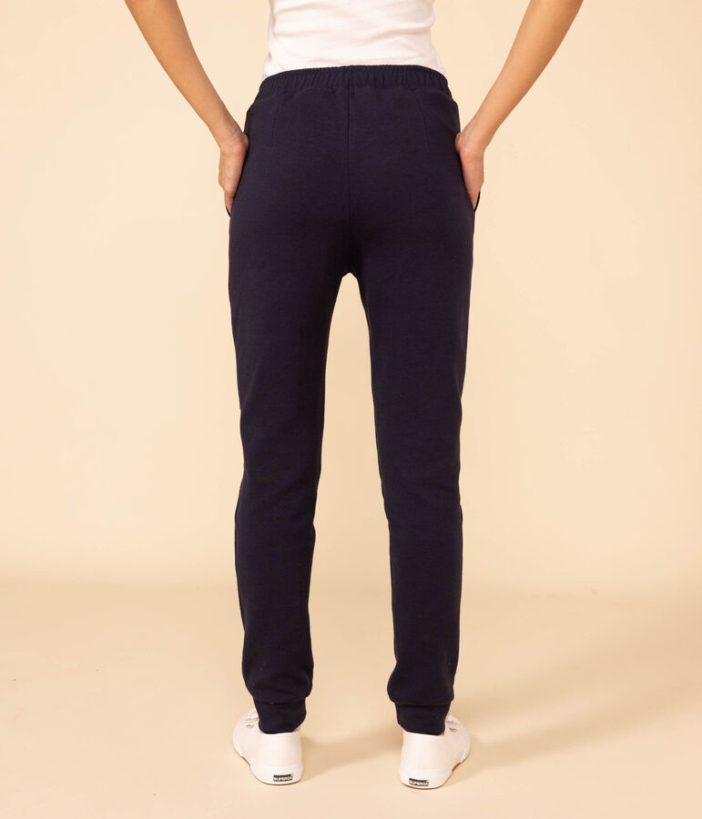 Pantalon en coton &eacute;pais Femme bleu