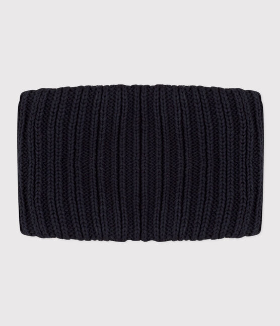 Snood en tricot doublé en polaire bébé/enfant garçon-fille bleu SMOKING