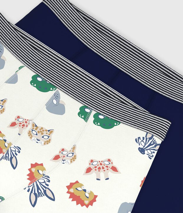 Lot de boxers enfant en coton imprim&eacute; masques multicouleur