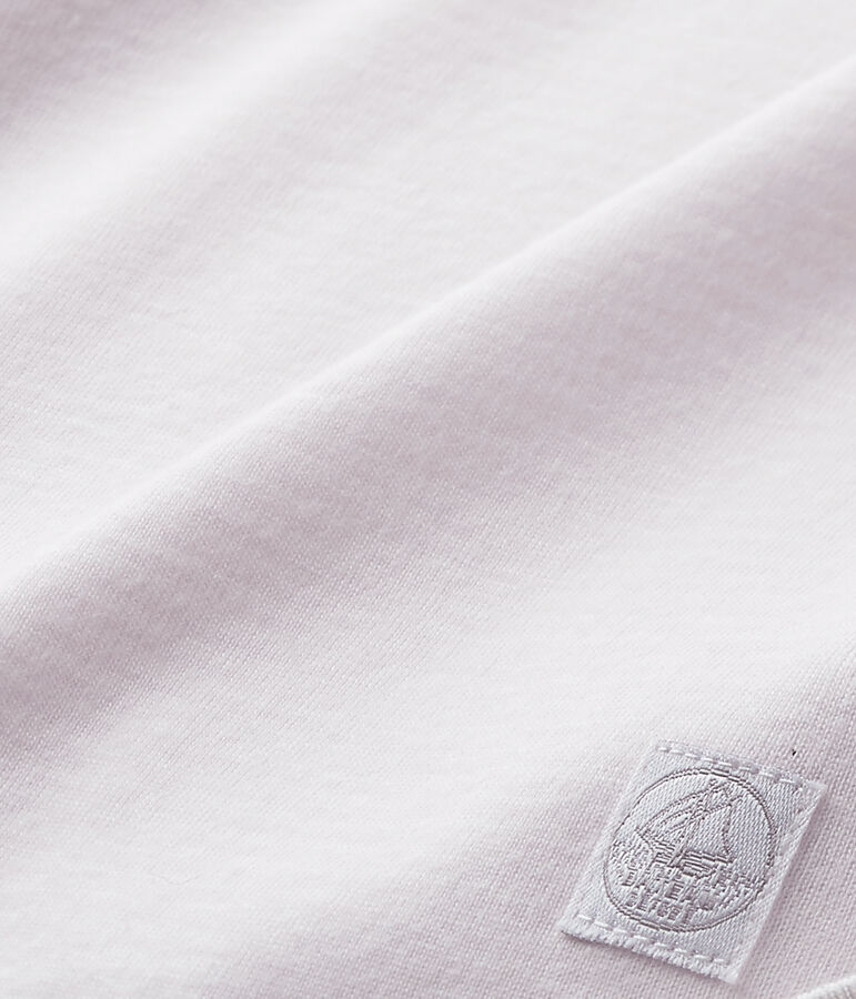 Drap b&eacute;b&eacute; mixte ray&eacute; milleraies rose VIENNE/blanc ECUME