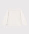 Cardigan enfant coton point fantaisie blanc MARSHMALLOW