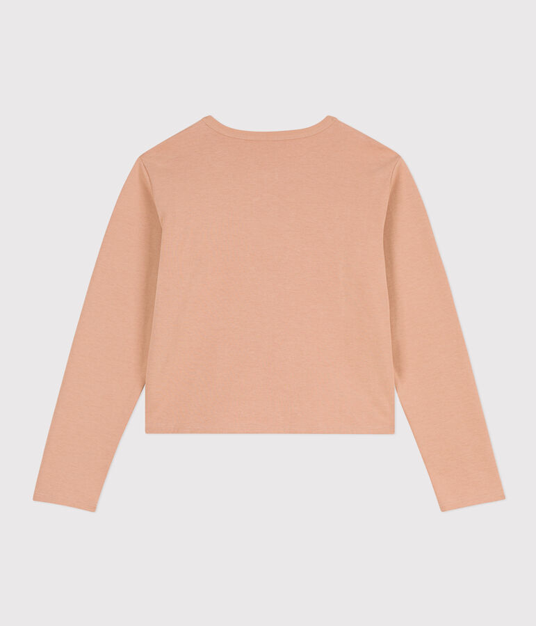 Cardigan &agrave; pressions en coton &eacute;pais Femme beige