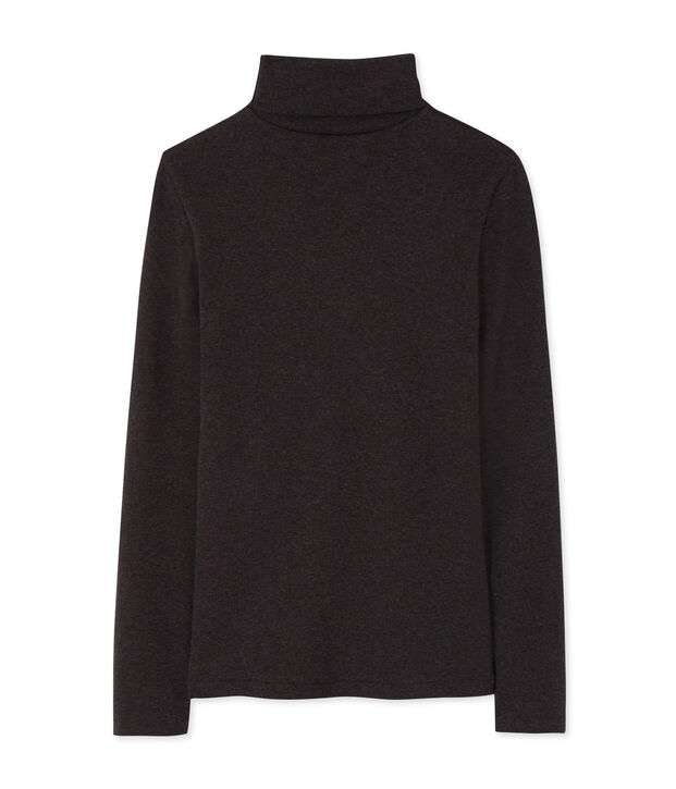 Sous-pull femme uni gris