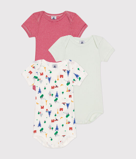 Lot de 3 bodies manches courtes Paris en coton bébé variante 1