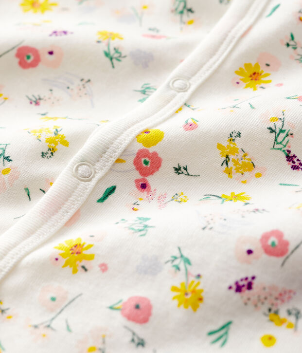 Cardigan en coton b&eacute;b&eacute; fille. blanc/multicouleur