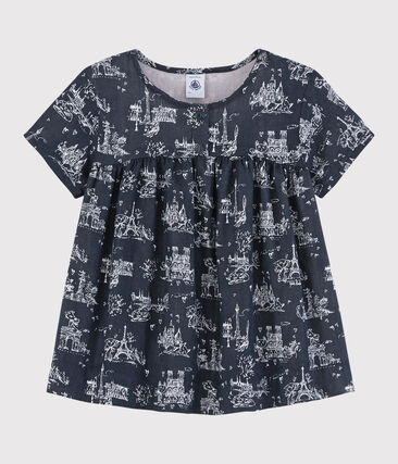 PETIT BATEAU - Blouse manches courtes en tubique enfant fille