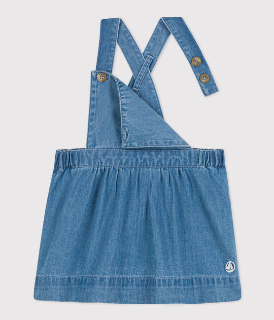 Robe sans manche bébé en denim léger bleu DENIM CLAIR