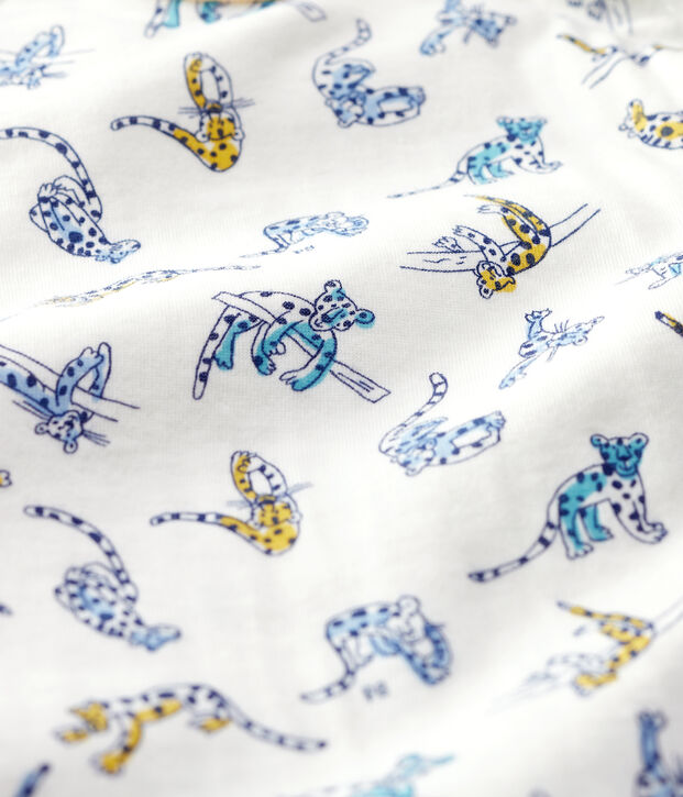 Dors-bien b&eacute;b&eacute; imprim&eacute; panth&egrave;res en coton blanc/multicouleur