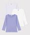 Lot de tee-shirts enfant en coton manches longues &agrave; c&oelig;urs multicouleur