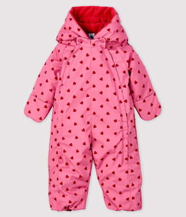 Combi-pilote À Capuche Adorable Rose Avec Impression De Cœur Pour Bébé Fille  Pour Les Occasions Quotidiennes D'hiver, Mode en ligne