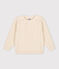 Pull irlandais en coton enfant fille / garçon écru AVALANCHE