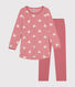 Chemise de nuit en velours imprimé cœurs enfant