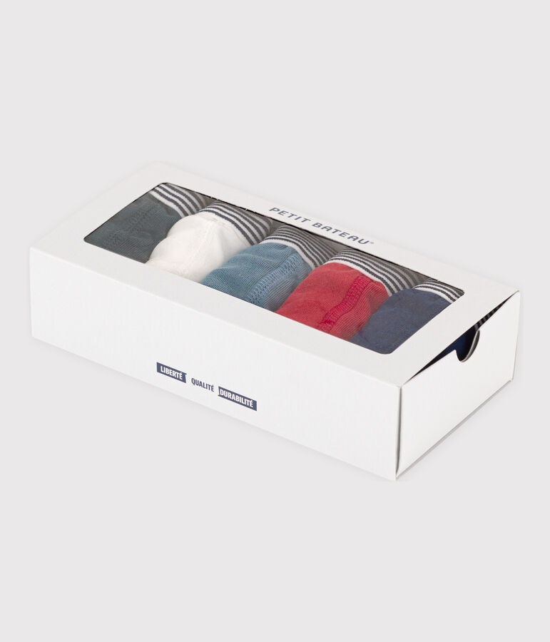 Lot de 5 boxers petit gar&ccedil;on en coton multicouleur
