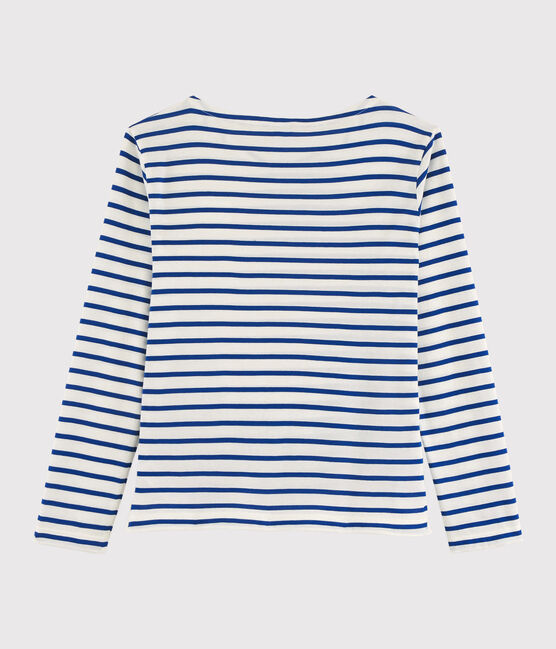 Marinière légère "Cœur" Femme blanc MARSHMALLOW/bleu SURF