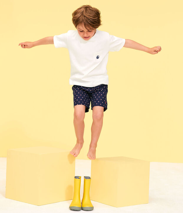 Short de plage impirm&eacute; enfant gar&ccedil;on bleu/multicouleur