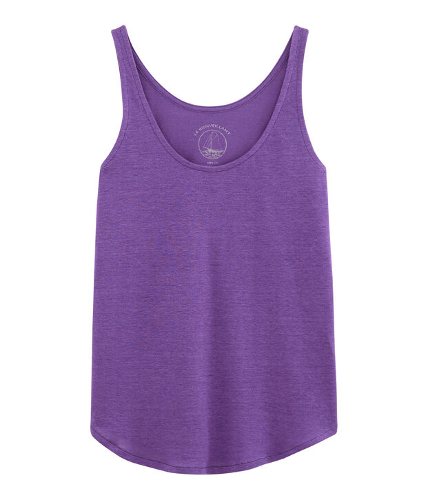 Debardeur lin femme violet