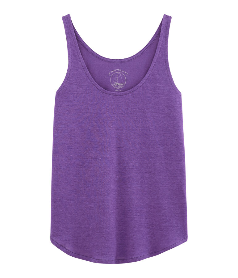 Debardeur lin femme violet