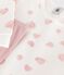 Chemise de nuit et legging enfant en molleton imprimé cœurs rose JOLI/blanc MULTICO