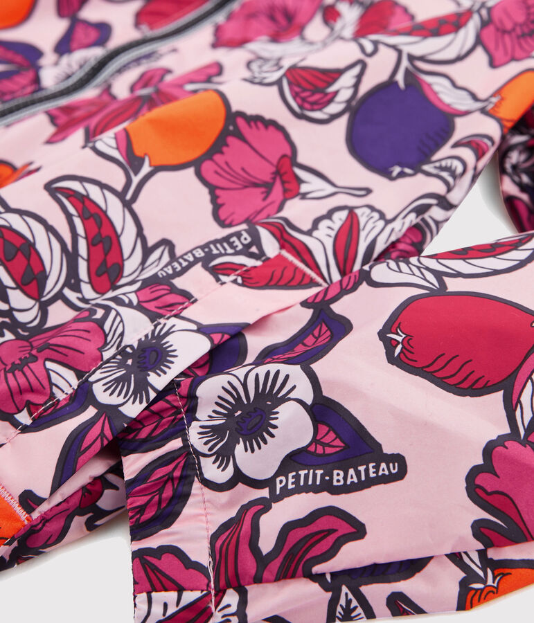 Coupe-Vent anti-UV UPF 50+ enfant fille rose/multicouleur