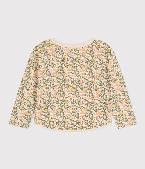 Tee-shirt manches longues imprimé en tubique enfant fille blanc AVALANCHE/ MULTICO