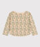 Tee-shirt manches longues imprimé en tubique enfant fille blanc AVALANCHE/ MULTICO