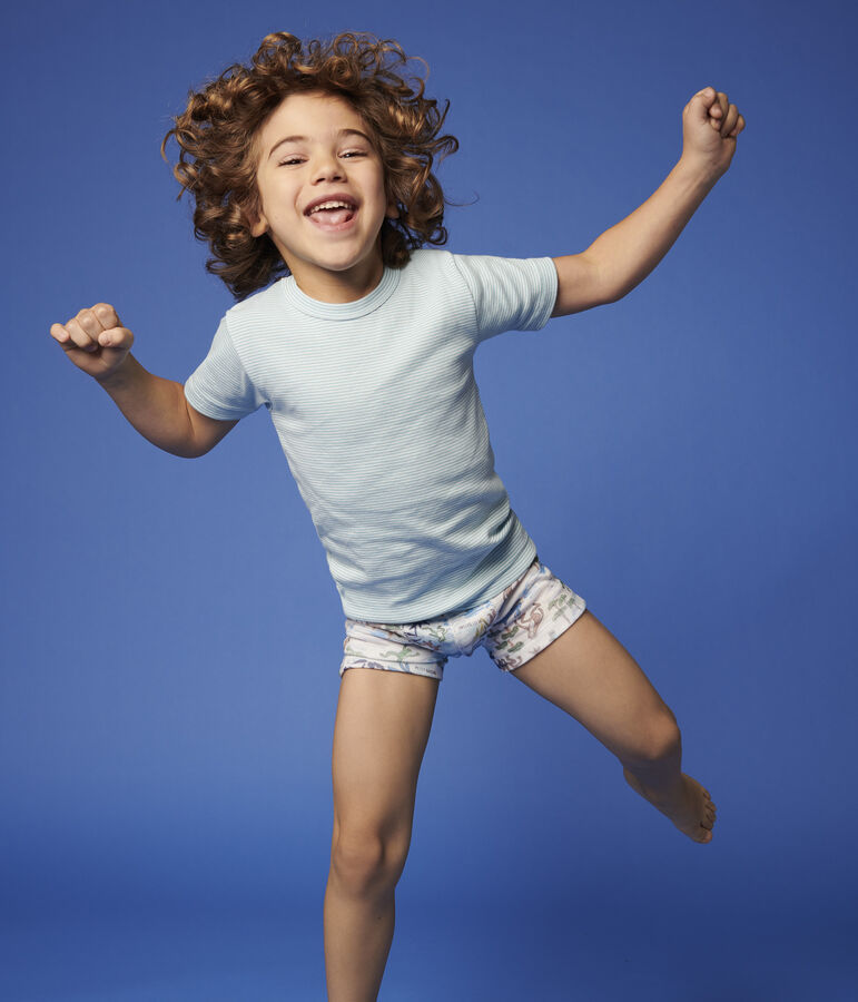 Lot de 3 tee-shirts manches courtes chats color&eacute;s petit gar&ccedil;on multicouleur