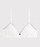 Soutien-gorge paddé mini cœurs fille blanc MARSHMALLOW/bleu MEDIEVAL