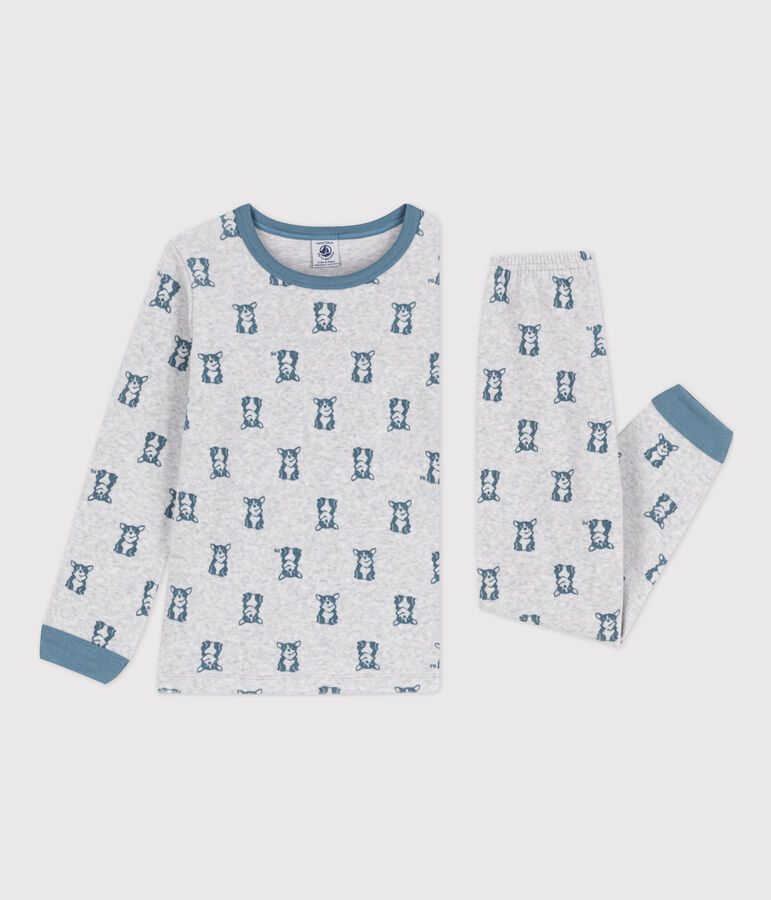 Pyjama en velours  enfant gris POUSSIERE/ ROVER