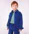 Chemise enfant en velours uni bleu