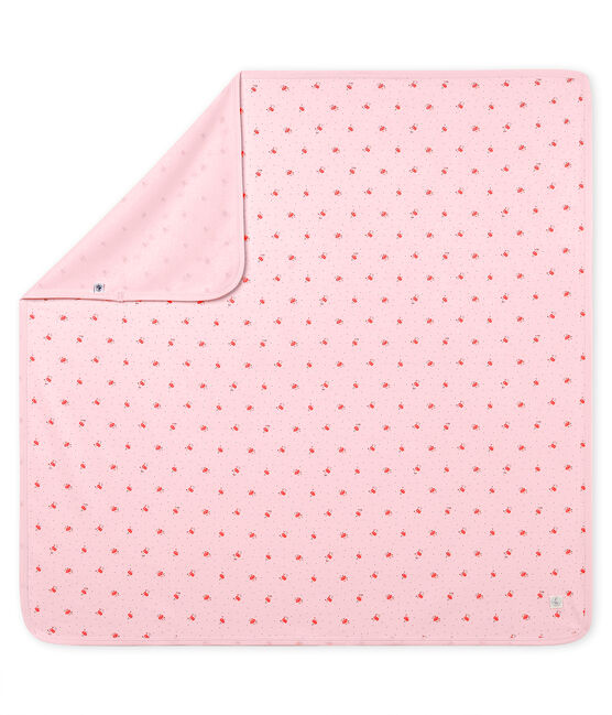 Drap bébé mixte imprimé rose VIENNE/blanc MULTICO