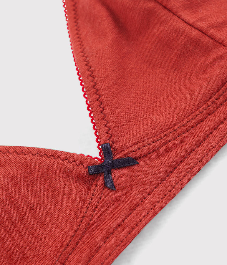 Soutien-gorge femme en jersey extrafin marron OMBRIE