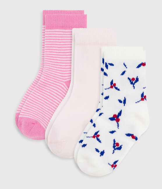 3 paires de chaussettes bébé en coton imprimé fleurs variante 1