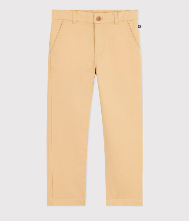 Pantalon chino enfant gar&ccedil;on beige
