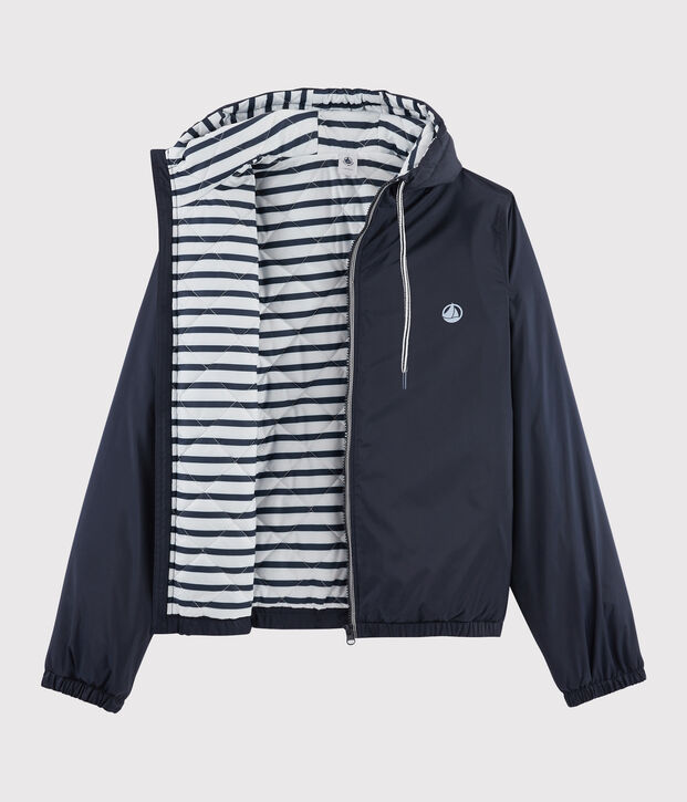 Coupe-vent chaud recycl&eacute; Femme bleu marine