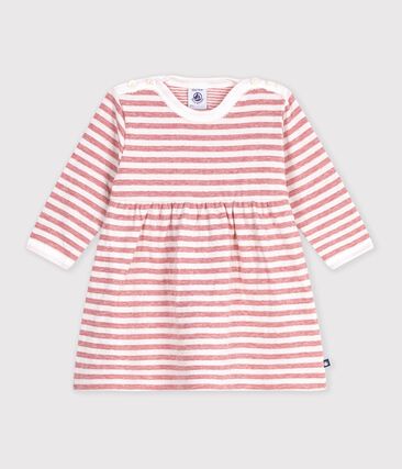 Robe bébé en coton manches longues à rayures