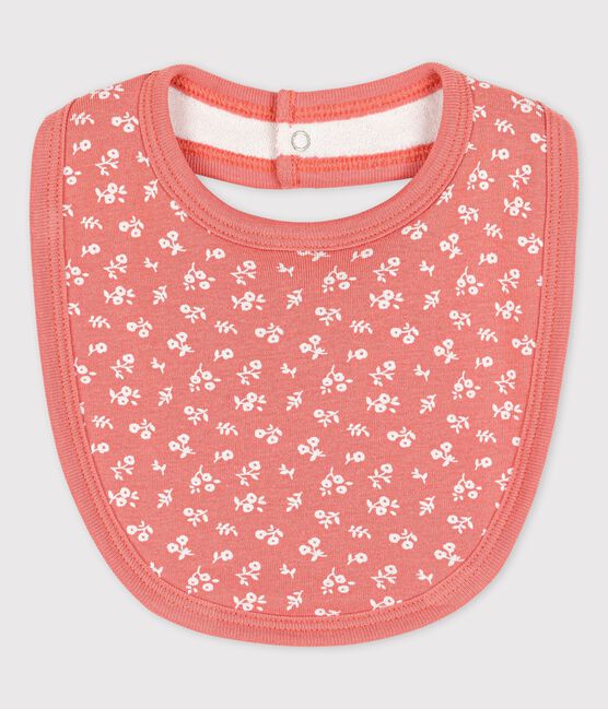 Bavoir bébé en coton biologique rose PAPAYE/ MARSHMALLOW